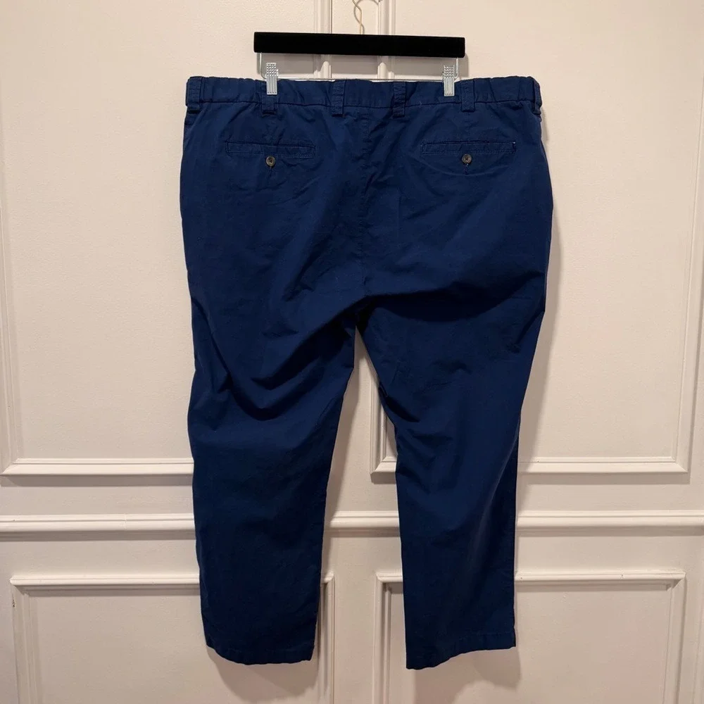 Amazon Essentials Men's Size 48x28 Navy Blue‎ Chino Pants Flat Front